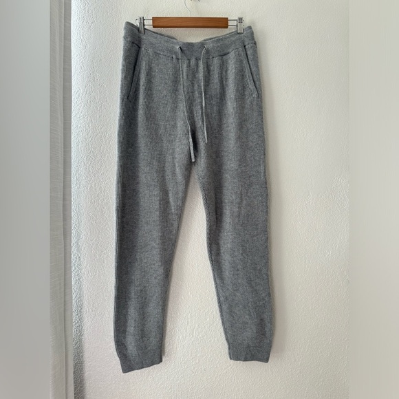 Gobi Cuffed Cashmere Jogger In Grey Size XL Elastic Waist Soft Comfy - Picture 3 of 8
